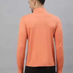 JUMP USA Men Orange High Neck T-shirt image 4