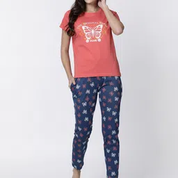 Kryptic Women Pack Of 2 Printed Pure Cotton Lounge T-Shirts image 3