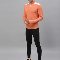JUMP USA Men Orange High Neck T-shirt image 5