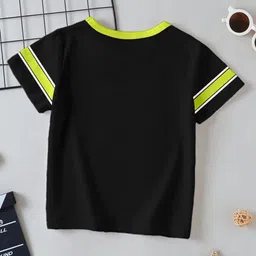 BAESD Boys Pack Of 2 Typography Printed Round Neck Short Sleeves Cotton T-shirts image 4