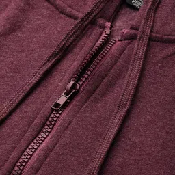 Roadster GreenTurn Women Purple Solid Hooded Sustainable Sweatshirt image 2