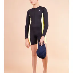 Keepfit Kids Color Block Full Sleeves Swimsuit image 2