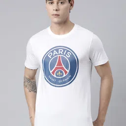 PSG Men White & Blue Brand Logo Paris Saint-Germain Printed T-shirt-picture-16