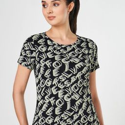 Ajile by Pantaloons Women Printed Extended Sleeves Pockets T-shirt-picture-15