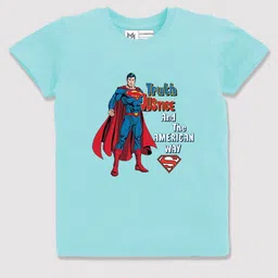 YK X Minute Mirth Infant Boys Superman Printed Pure Cotton T-shirt with Shorts image 4