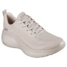 SKECHERS Women Bobs Infinity Taupe Casual Lace Up Sneakers image 1