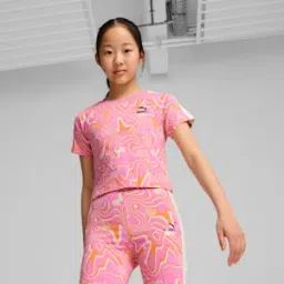 puma LAVA LAND Girl's Printed Knitted Slim Fit Top-picture-14