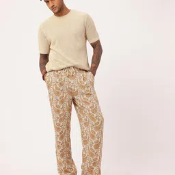 Kook N Keech Men Indie Style Paisley Printed Straight Fit Trousers image 2