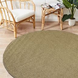 Saral Home Gold-Coloured Solid PP-Yarn Round Anti-Skid Multi-Use Floor Mat-picture-5