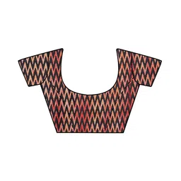 Rajnandini Orange & Black Cotton Blend Printed Saree image 2