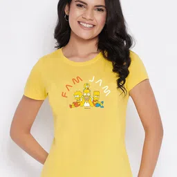 Kook N Keech Disney Women Yellow Typography Printed T-shirt-picture-19