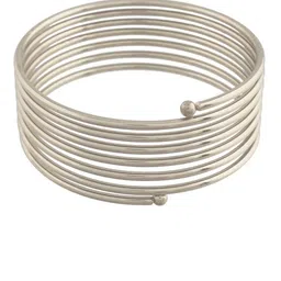 I Jewels Rhodium Plated Spring Kada Bangles-picture-12