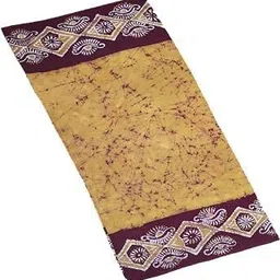 hc Men cotton lungi (unstitched, yellow, pure cotton, batik print, 2 meter) image 4