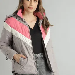 roadster Women Colorblock Padded Jacket image 1