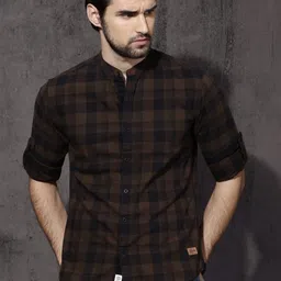 roadster Men Slim Fit Checkered Casual Shirt-picture-22