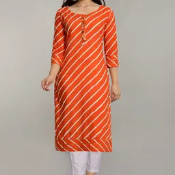 senoras Women Striped Pure Cotton Straight Kurta-picture-17