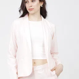 tokyo talkies Women Solid Single Breasted Party Blazer-picture-24