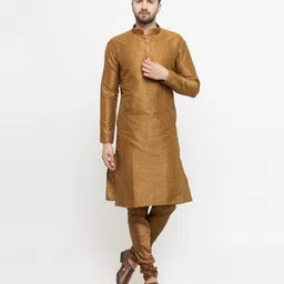 over crowd Men Cotton Blend Sherwani Churidar Set-picture-10