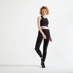domyos Sports Bra Medium Support Crop - Black-picture-17