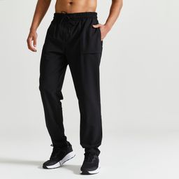 domyos Stretchable, Quick Dry, Zip Pocket,Convertible Jog Fit- Mens Gym Trackpant Black-picture-31