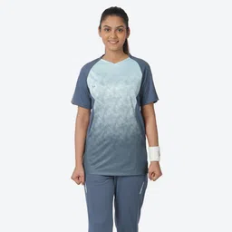 flx Women's Cricket Polo WCP 500 Moisture-Wicking & Flexible Blue-picture-11