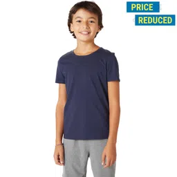 Boys Basic Cotton T-Shirt - Navy Blue-image-10