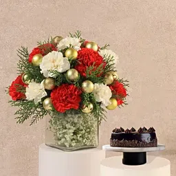 Christmas Blooms N Truffle Bento Cake Duo-picture-41