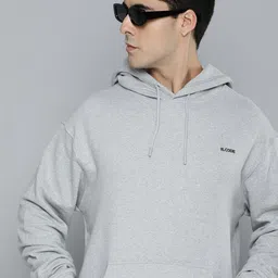 R.Code by The Roadster Life Co. Men Solid Hooded Sweatshirt image 1