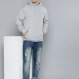 R.Code by The Roadster Life Co. Men Solid Hooded Sweatshirt image 5