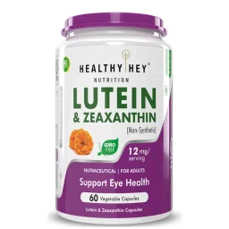 healthyhey nutrition HealthyHey Lutein 10 mg with Zeaxanthin - Support Eyes Health - 60 Veg. Capsules (Pack of 1)-picture-39