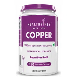 HealthyHey Nutrition Copper Gluconate - Highly Bioavailable Form - Non-GMO, Gluten Free - 1700mcg - 120 Veg. Capsules-picture-24