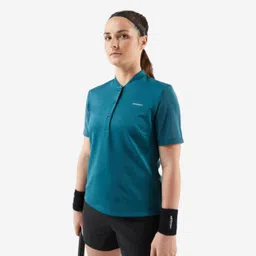 artengo Women's Soft Tennis Shirt Dry 500 - Dark Green-picture-12