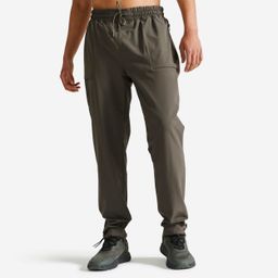 domyos Stretchable, Quick Dry, Zip Pocket, Convertible Jog Fit- Men Gym Trackpant Khaki-picture-33