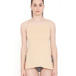 vip feelings Feelings KS03 Women's Soft Cotton Kurti Slip with Side Slit Adjustable Straps and Enzyme Finish Treatment - Combo Pack image 2