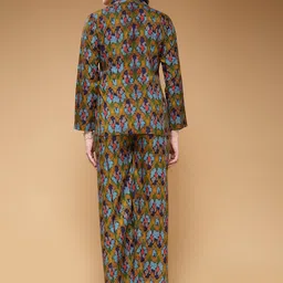 Indibelle Printed Notched Lapel Blazer With Trouser image 5