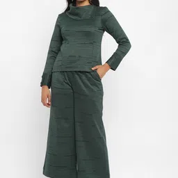 STADO Horizontal Striped High Neck Top With Trousers Co-Ords-picture-18