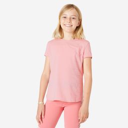 domyos Girls Breathable Quick Dry T-Shirt 500 - Pink-picture-45