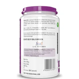 healthyhey nutrition Healthy Hey Nutrition Vitamin K2-MK7 Vegetarian Source Support Bone Health, 55 Mcg 120 Vegetable Capsules (120) image 3