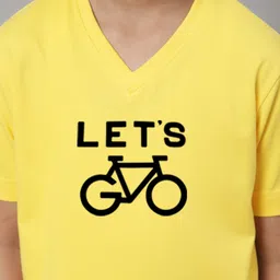 Friskers Boys Typography Printed V-Neck Slim Fit Pure Cotton T-shirt image 2