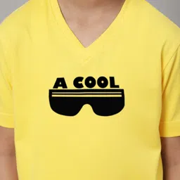 Friskers Boys Typography Printed V-Neck Slim Fit Pure Cotton T-shirt image 2