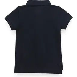 U.S. Polo Assn. Kids Boys Typography Self Design Polo Collar Pure Cotton T-Shirt image 2