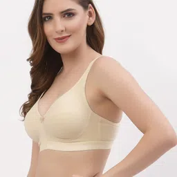 Floret Pack of 2 Beige & Red Solid Non-Wired Non Padded T-shirt Bra T3050 image 4