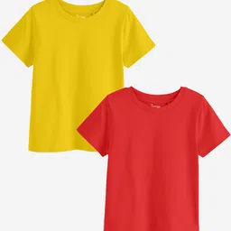 BonOrganik Girls Pack Of 2 Cotton T Shirts-picture-53