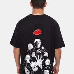 Crazymonk Naruto Akatsuki Team Anime Print Cotton Oversized T-shirt-picture-40