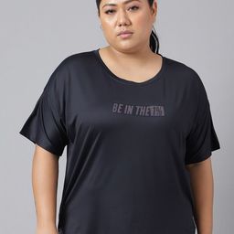 MKH Plus Size Typography Printed Drop-Shoulder Sleeves Relaxed Dri-Fit T-shirt-picture-11