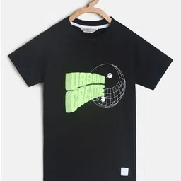 TALES & STORIES Boys Cotton Black Typography Printed Raw Edge T-shirt-picture-55