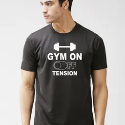 EPPE Men Black Typography Printed Sports T-shirt-image-76
