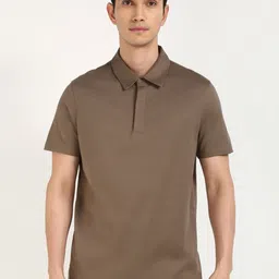Calvin Klein Jeans Men Solid Polo Collar Cotton T-shirt-picture-53