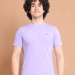 berry blues Round Neck Cotton T-shirt-image-21