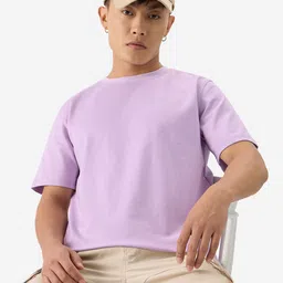 The Souled Store Men Solid Round Neck T-shirt image 1